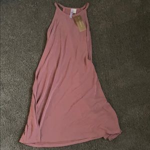 Pink flowy dress